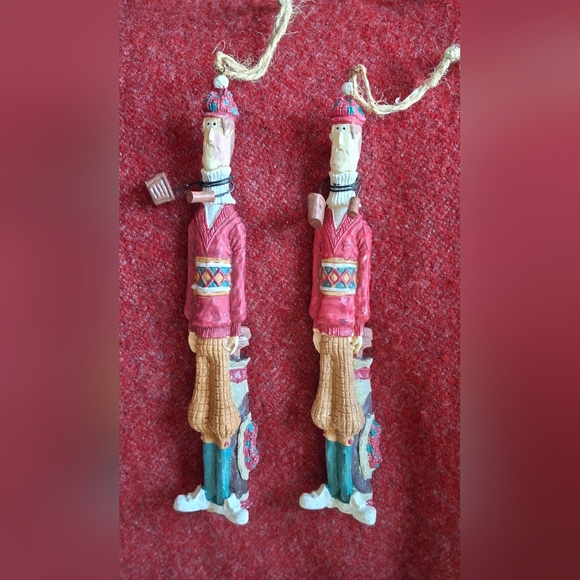 Festive Golf Santa and Elves Holiday Ornaments Set Christmas Sporty Vtg Glam - Picture 8 of 11